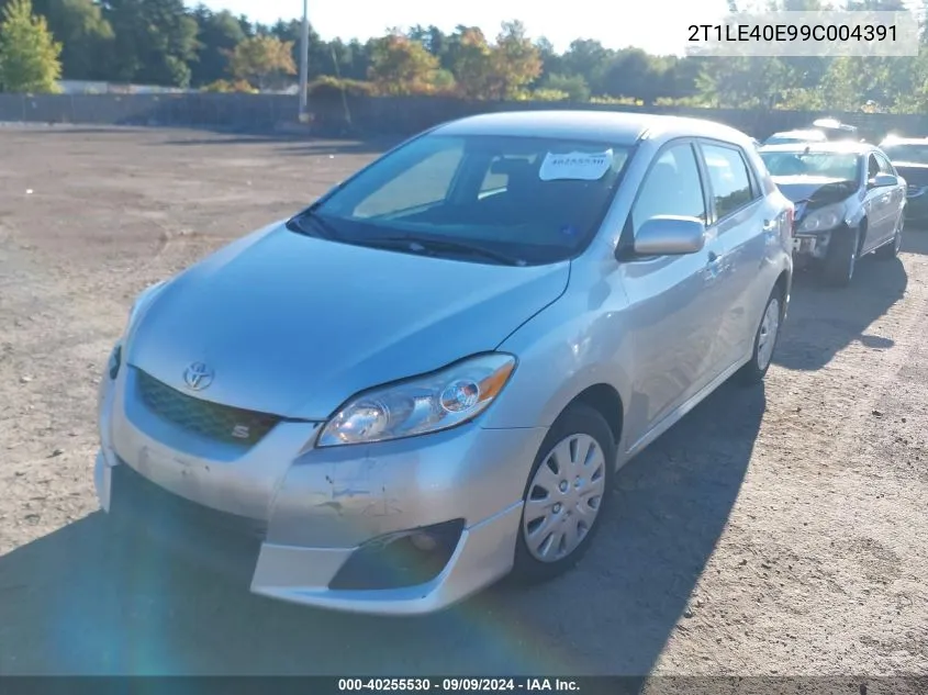 2009 Toyota Matrix S VIN: 2T1LE40E99C004391 Lot: 40255530