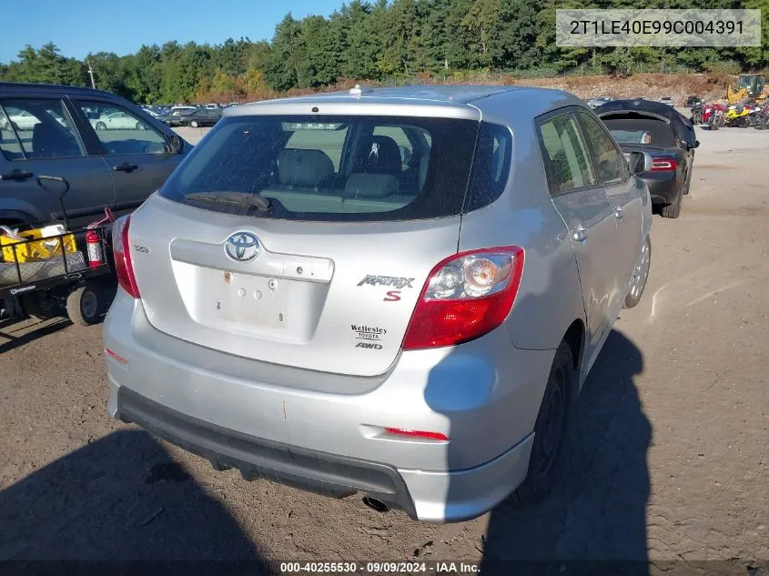 2009 Toyota Matrix S VIN: 2T1LE40E99C004391 Lot: 40255530