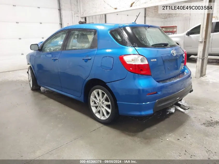 2T1LE40E49C003584 2009 Toyota Corolla Matrix S