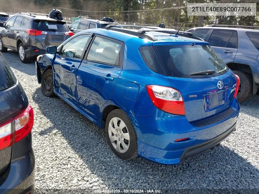 2009 Toyota Matrix S VIN: 2T1LE40E89C007766 Lot: 40305209