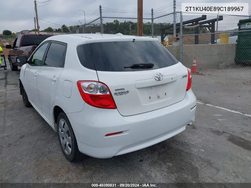 2T1KU40E89C189967 2009 Toyota Matrix