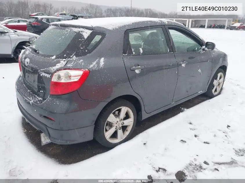 2T1LE40E49C010230 2009 Toyota Matrix S
