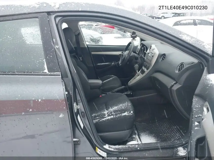 2T1LE40E49C010230 2009 Toyota Matrix S