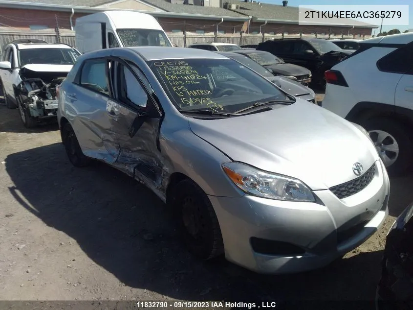 2010 Toyota Matrix VIN: 2T1KU4EE6AC365279 Lot: 11832790