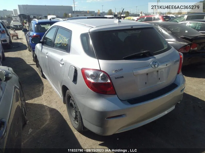 2010 Toyota Matrix VIN: 2T1KU4EE6AC365279 Lot: 11832790