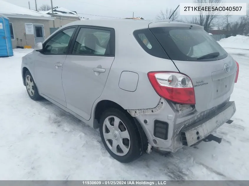 2010 Toyota Matrix Xr VIN: 2T1KE4EE5AC040507 Lot: 11930609