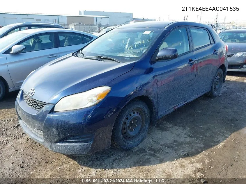 2010 Toyota Matrix Xr VIN: 2T1KE4EE4AC041535 Lot: 11951691