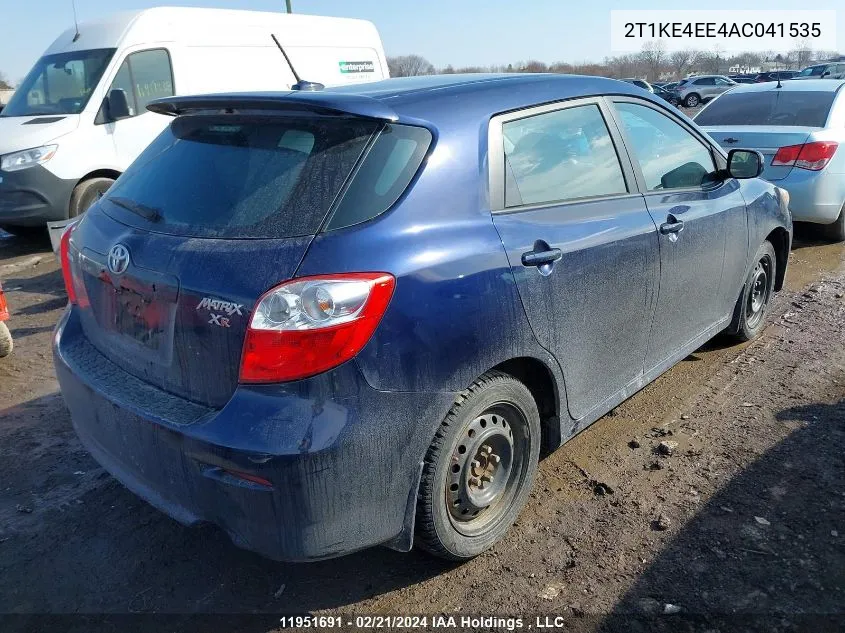 2010 Toyota Matrix Xr VIN: 2T1KE4EE4AC041535 Lot: 11951691