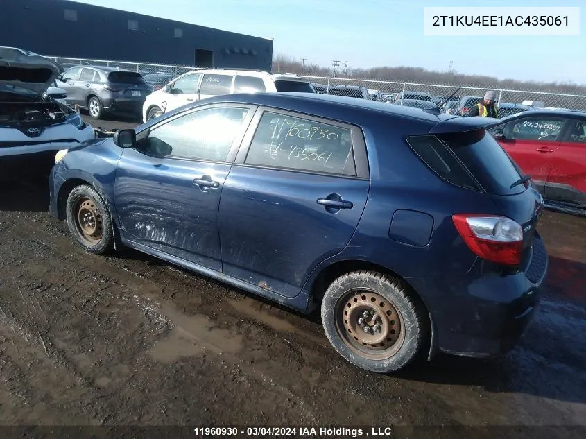 2010 Toyota Matrix VIN: 2T1KU4EE1AC435061 Lot: 11960930