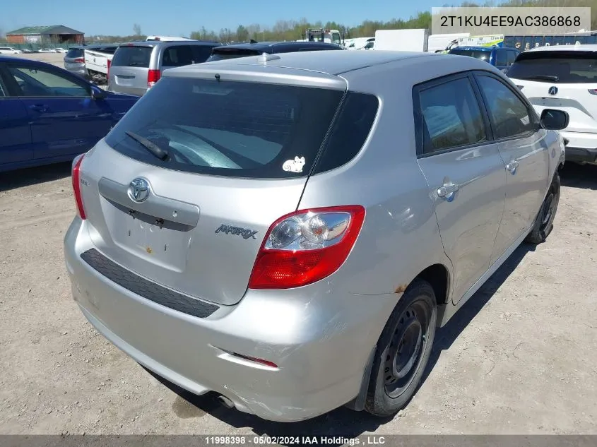 2010 Toyota Matrix Wagon VIN: 2T1KU4EE9AC386868 Lot: 11998398