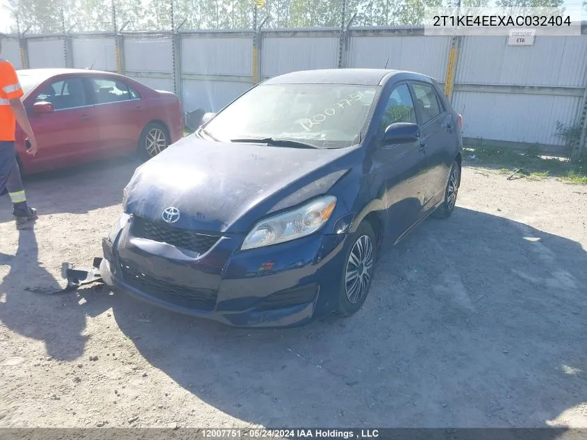 2T1KE4EEXAC032404 2010 Toyota Matrix Xr