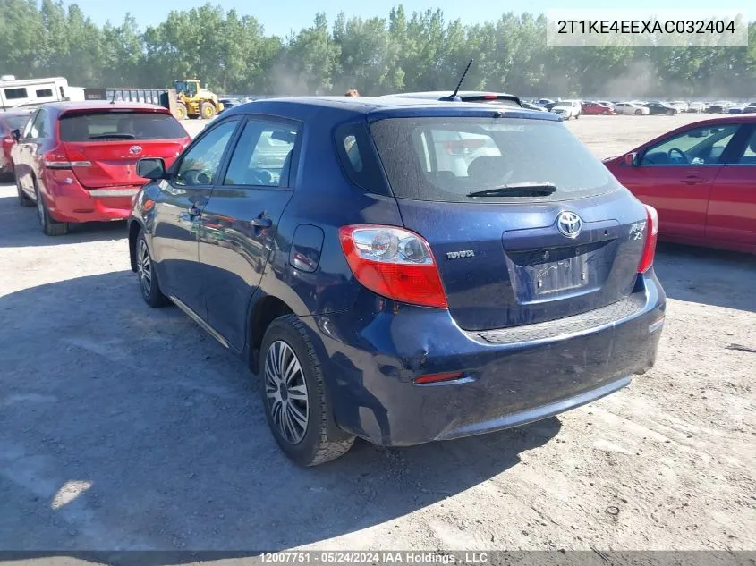 2T1KE4EEXAC032404 2010 Toyota Matrix Xr