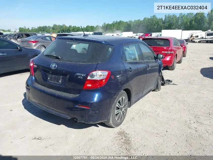 2T1KE4EEXAC032404 2010 Toyota Matrix Xr