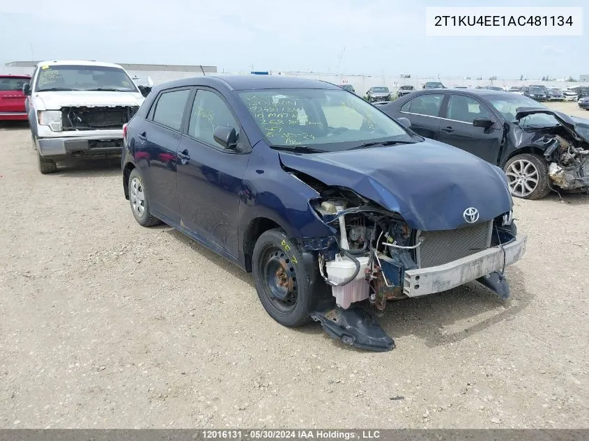 2010 Toyota Matrix Wagon VIN: 2T1KU4EE1AC481134 Lot: 12016131