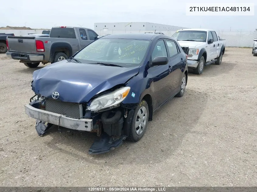 2010 Toyota Matrix Wagon VIN: 2T1KU4EE1AC481134 Lot: 12016131