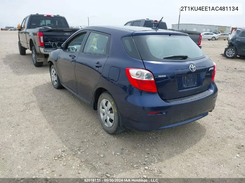 2010 Toyota Matrix Wagon VIN: 2T1KU4EE1AC481134 Lot: 12016131