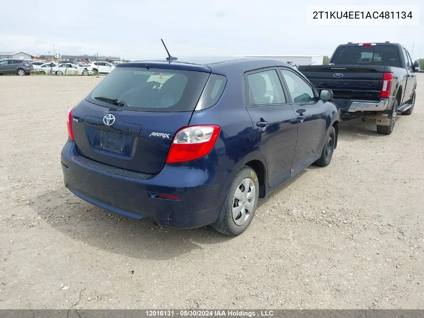 2010 Toyota Matrix Wagon VIN: 2T1KU4EE1AC481134 Lot: 12016131