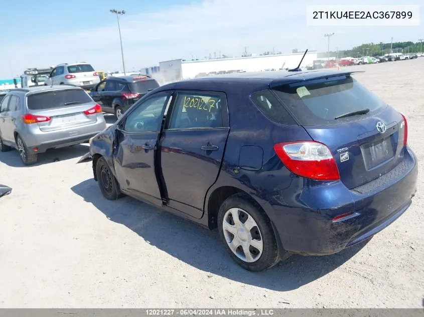 2010 Toyota Matrix VIN: 2T1KU4EE2AC367899 Lot: 12021227