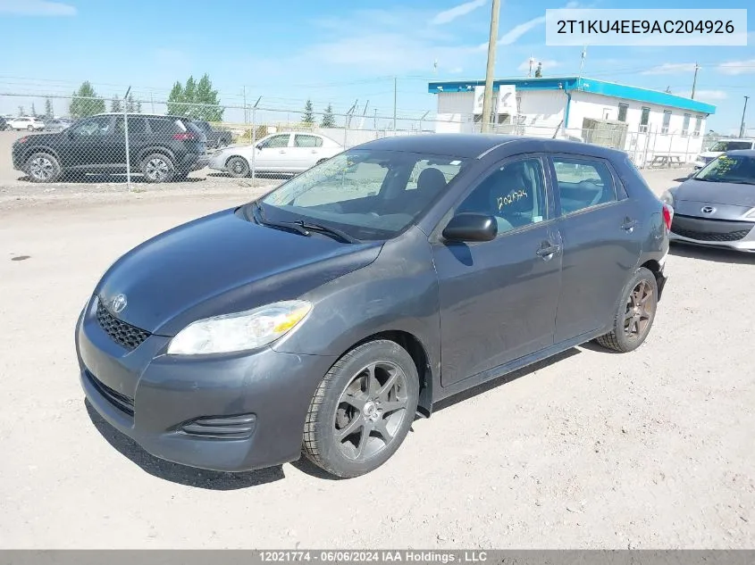 2010 Toyota Corolla Matrix VIN: 2T1KU4EE9AC204926 Lot: 12021774