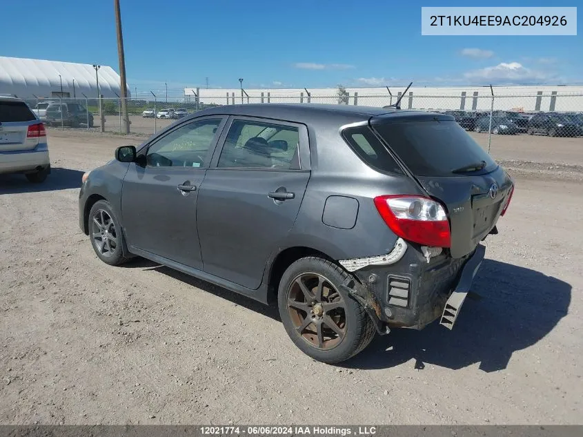 2010 Toyota Corolla Matrix VIN: 2T1KU4EE9AC204926 Lot: 12021774