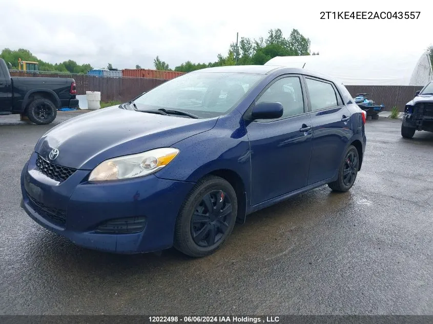 2010 Toyota Matrix Wagon VIN: 2T1KE4EE2AC043557 Lot: 12022498