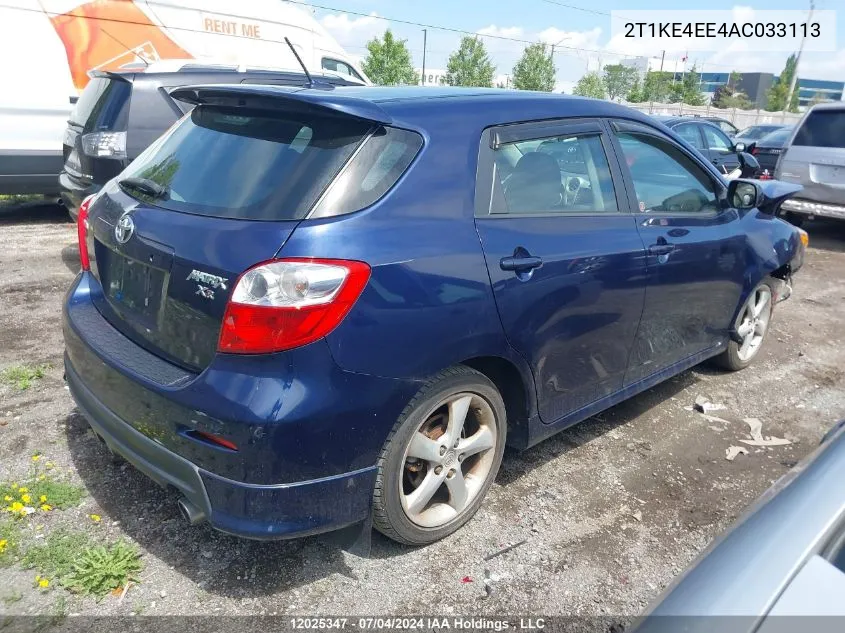 2T1KE4EE4AC033113 2010 Toyota Matrix Xr