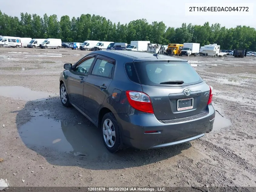 2T1KE4EE0AC044772 2010 Toyota Matrix Xr