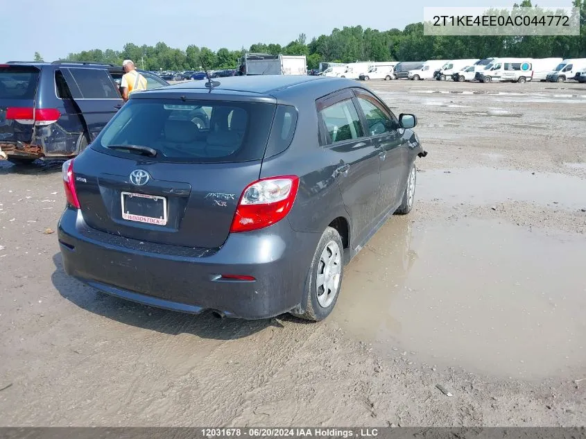 2T1KE4EE0AC044772 2010 Toyota Matrix Xr