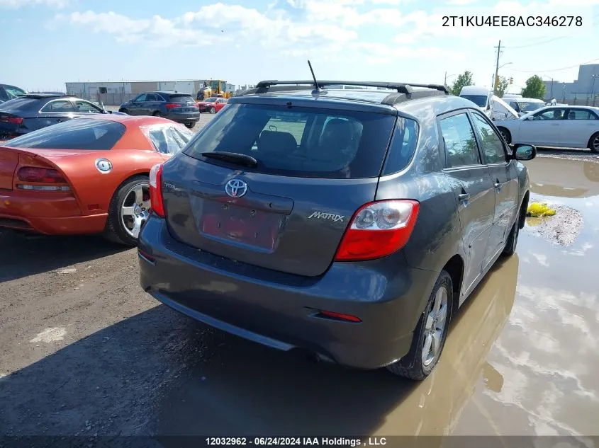 2T1KU4EE8AC346278 2010 Toyota Matrix Wagon