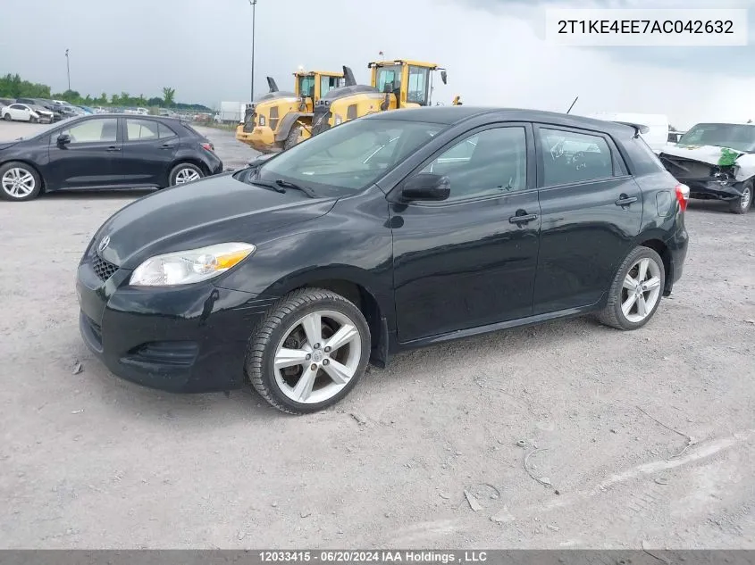 2010 Toyota Matrix Xr VIN: 2T1KE4EE7AC042632 Lot: 12033415