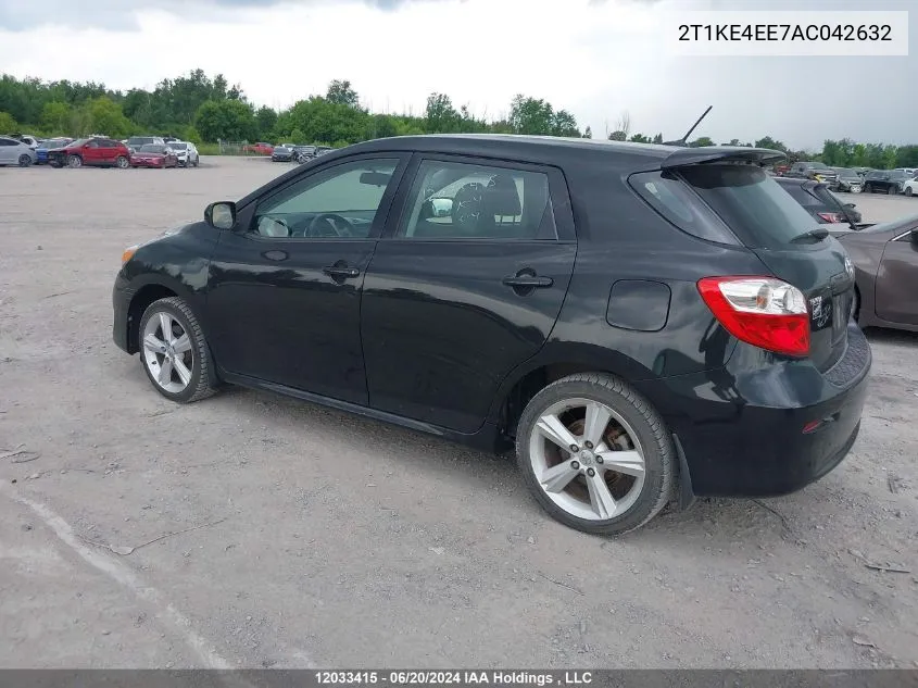 2010 Toyota Matrix Xr VIN: 2T1KE4EE7AC042632 Lot: 12033415