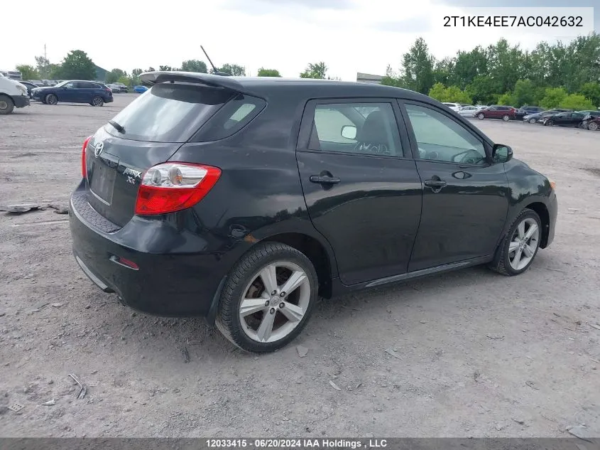 2010 Toyota Matrix Xr VIN: 2T1KE4EE7AC042632 Lot: 12033415