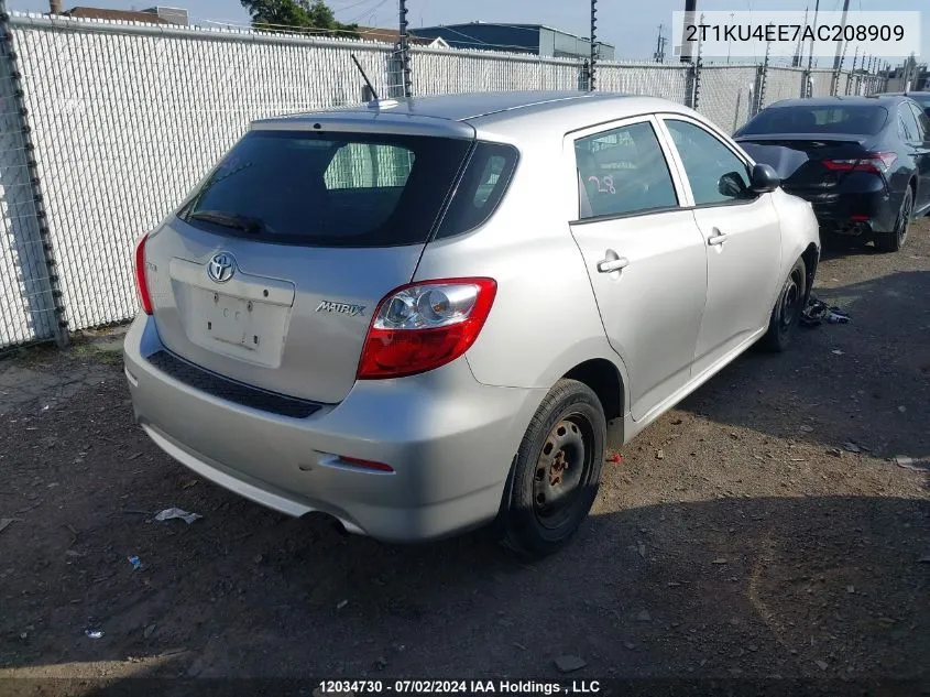 2010 Toyota Matrix VIN: 2T1KU4EE7AC208909 Lot: 12034730