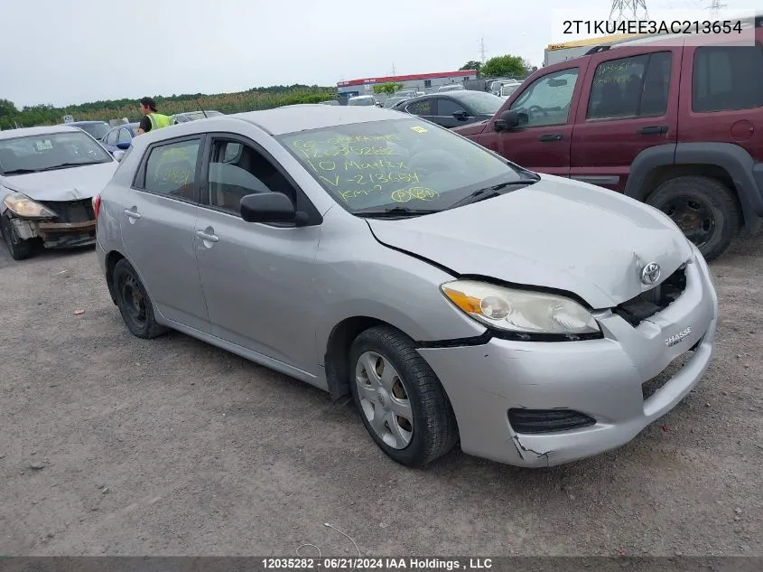 2010 Toyota Matrix VIN: 2T1KU4EE3AC213654 Lot: 12035282