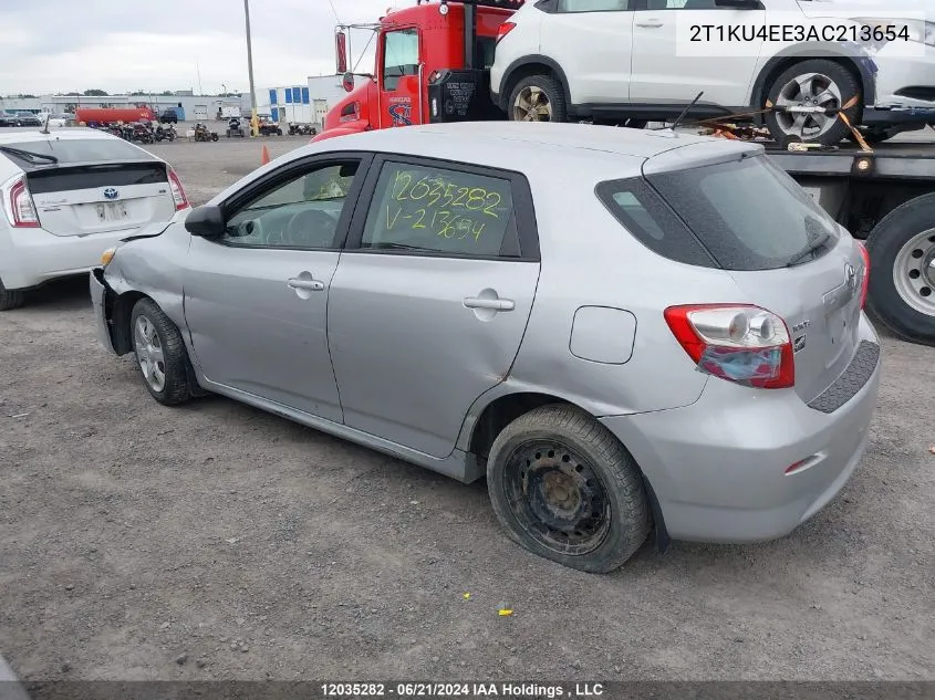 2T1KU4EE3AC213654 2010 Toyota Matrix