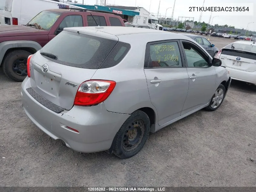 2T1KU4EE3AC213654 2010 Toyota Matrix