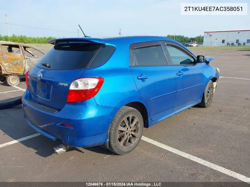 2010 Toyota Matrix Wagon VIN: 2T1KU4EE7AC358051 Lot: 12046678