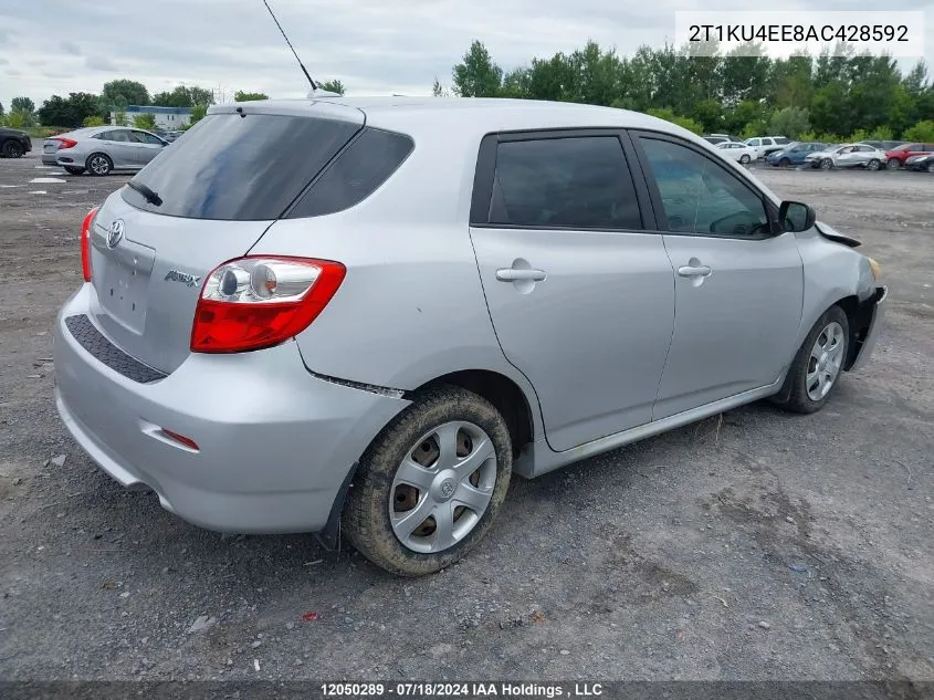 2010 Toyota Corolla Matrix VIN: 2T1KU4EE8AC428592 Lot: 12050289