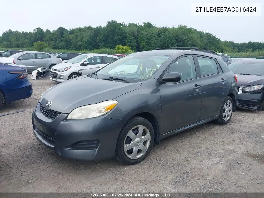 2010 Toyota Matrix Base (A4) VIN: 2T1LE4EE7AC016424 Lot: 12055300