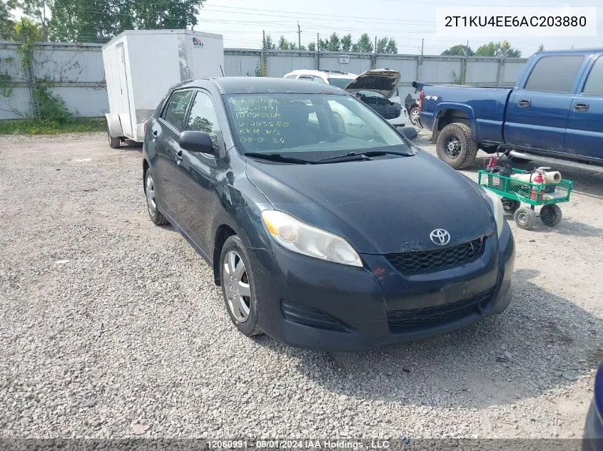 2010 Toyota Corolla Matrix VIN: 2T1KU4EE6AC203880 Lot: 12060991