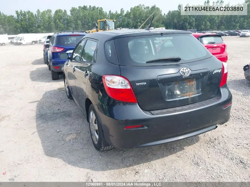 2010 Toyota Corolla Matrix VIN: 2T1KU4EE6AC203880 Lot: 12060991