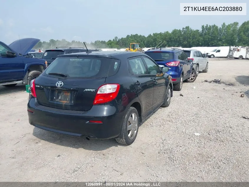 2010 Toyota Corolla Matrix VIN: 2T1KU4EE6AC203880 Lot: 12060991