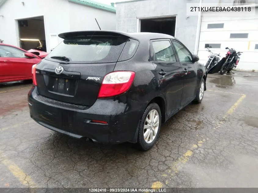 2010 Toyota Matrix VIN: 2T1KU4EE8AC438118 Lot: 12062410