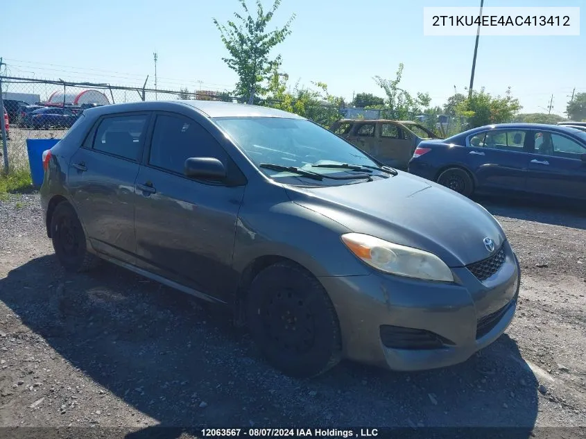 2010 Toyota Matrix Wagon VIN: 2T1KU4EE4AC413412 Lot: 12063567