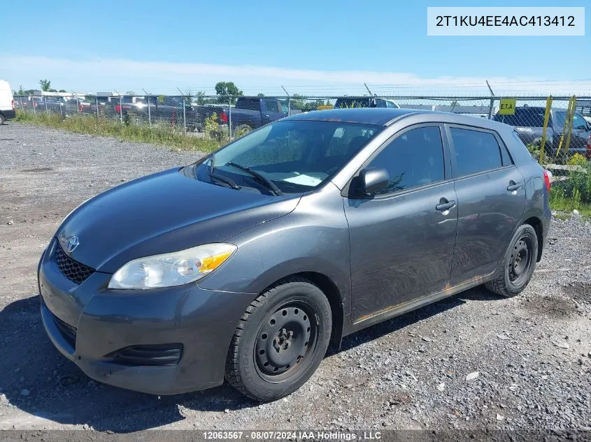 2010 Toyota Matrix Wagon VIN: 2T1KU4EE4AC413412 Lot: 12063567