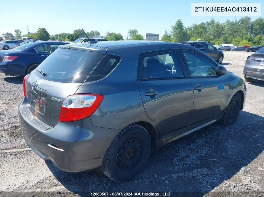 2010 Toyota Matrix Wagon VIN: 2T1KU4EE4AC413412 Lot: 12063567