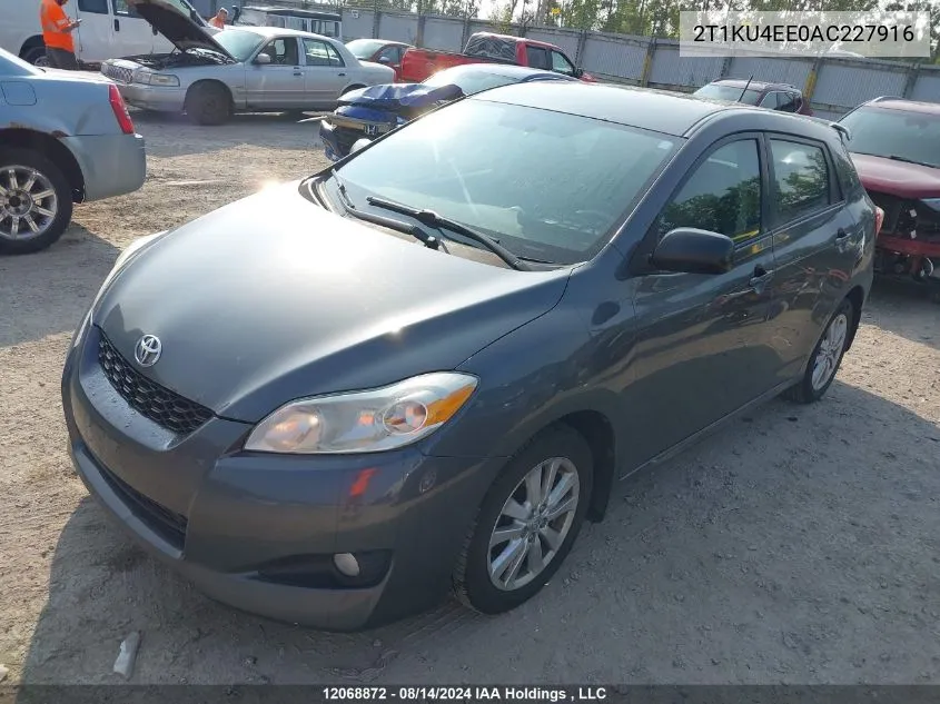 2010 Toyota Corolla Matrix VIN: 2T1KU4EE0AC227916 Lot: 12068872