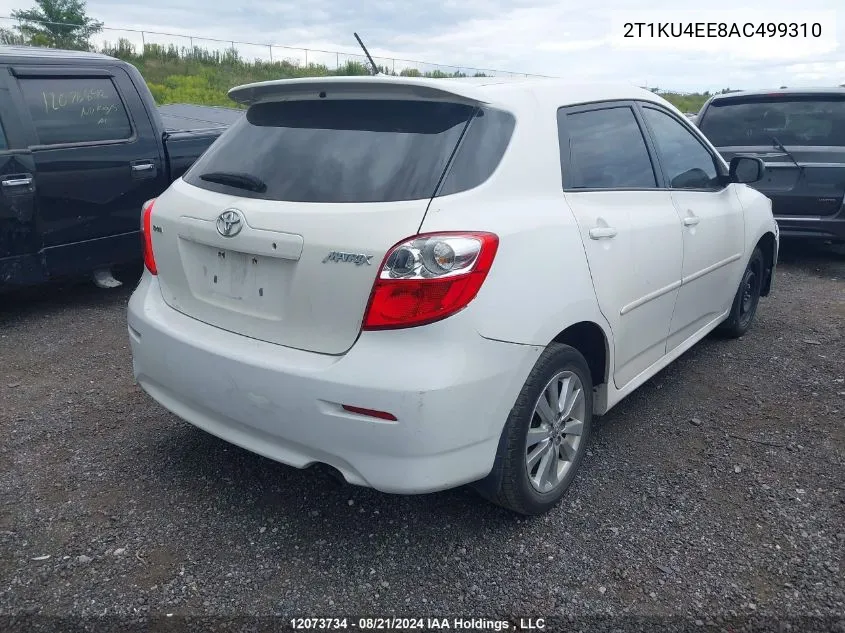 2010 Toyota Matrix Wagon VIN: 2T1KU4EE8AC499310 Lot: 12073734