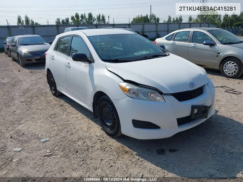 2010 Toyota Matrix Wagon VIN: 2T1KU4EE3AC415281 Lot: 12086564