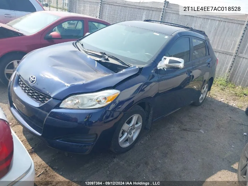 2010 Toyota Matrix VIN: 2T1LE4EE7AC018528 Lot: 12097384